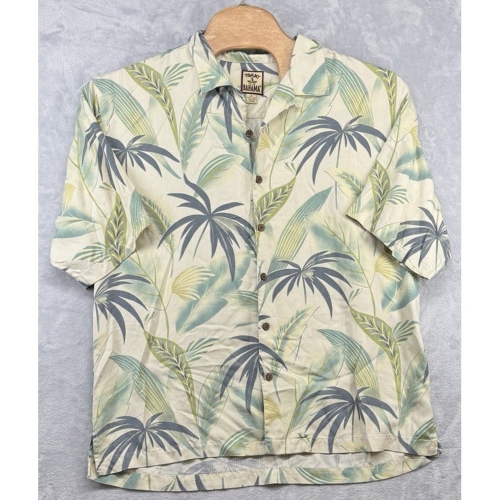 Vintage Tommy Bahama 100% Silk Shirt Tropical Hawaiian Mens Size XL 25x27
